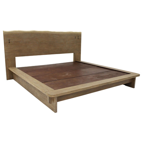 Stillwater Weathered Oak California King Platform Bed - Ornate Home
