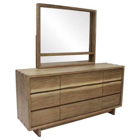Stillwater Weathered Oak Dresser with Mirror - Ornate Home