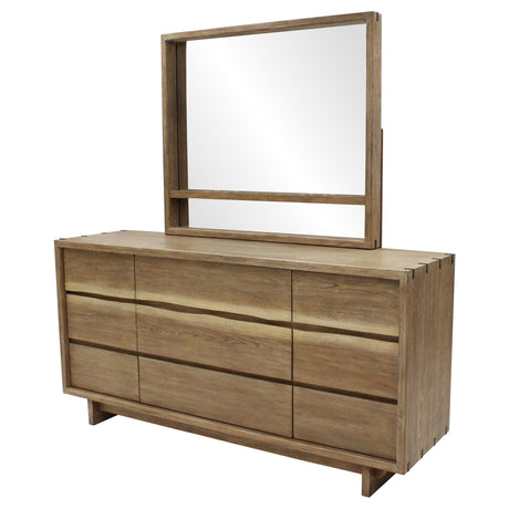 Stillwater Weathered Oak Dresser with Mirror - Ornate Home
