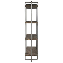 Stilo Brown/Gray/Woodtone Urban Industrial Etagere - Ornate Home