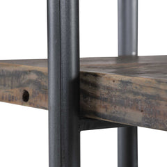 Stilo Brown/Gray/Woodtone Urban Industrial Etagere - Ornate Home
