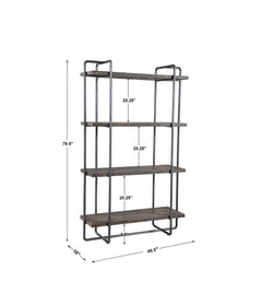 Stilo Brown/Gray/Woodtone Urban Industrial Etagere - Ornate Home