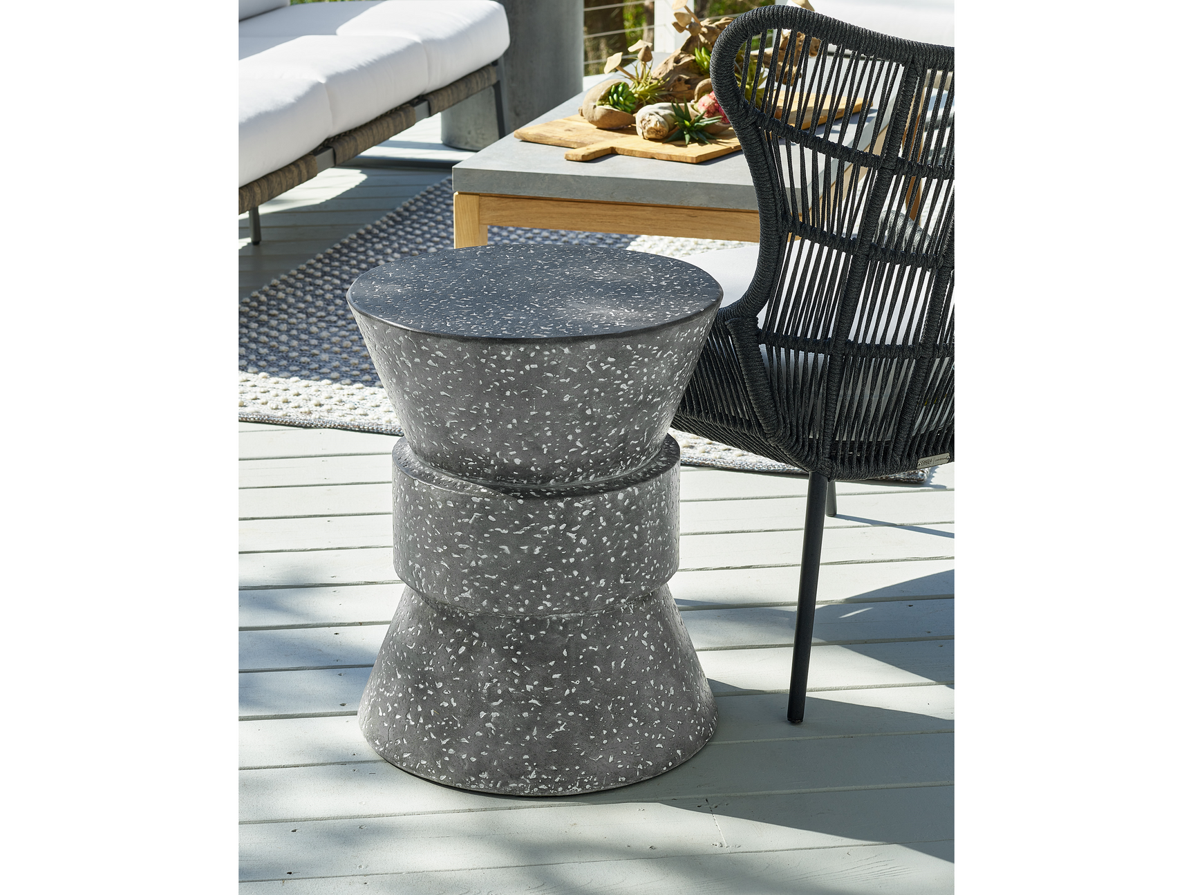 Stinson Speckled Gray Accent Table - Ornate Home