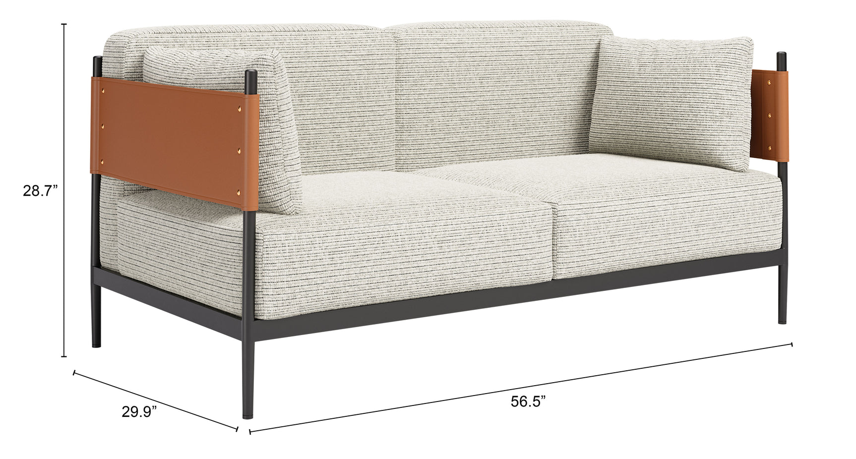 Stirbe Gray Loveseat - Ornate Home