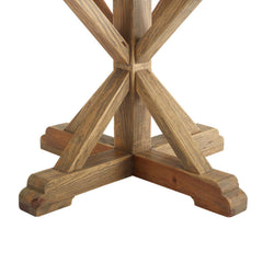 Stitch Brown 47" Round Pine Wood Dining Table - Ornate Home