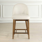 Stitches Brown Leather Counter Stool - Ornate Home