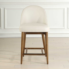 Stitches Brown Leather Counter Stool - Ornate Home