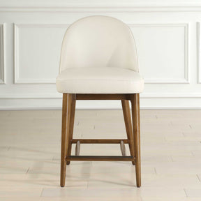 Stitches Brown Leather Counter Stool - Ornate Home