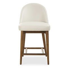 Stitches Brown Leather Counter Stool - Ornate Home