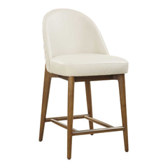 Stitches Brown Leather Counter Stool - Ornate Home