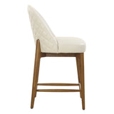 Stitches Brown Leather Counter Stool - Ornate Home