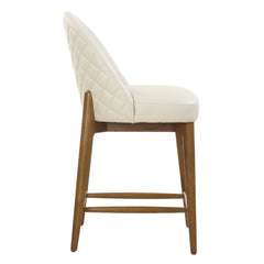 Stitches Brown Leather Counter Stool - Ornate Home