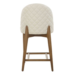 Stitches Brown Leather Counter Stool - Ornate Home