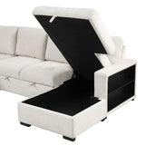 Stockwell Beige Sleeper Sectional Sofa - Ornate Home