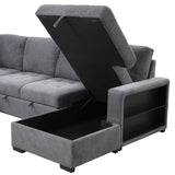 Stockwell Dark Gray Sleeper Sectional Sofa - Ornate Home