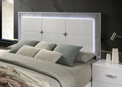 Stoholm White E.King Bed - Ornate Home