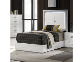 Stoholm White Twin Bed - Ornate Home