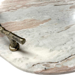 Stone And Twig Gold/Gray/White Indoor-Outdoor Tray - Ornate Home