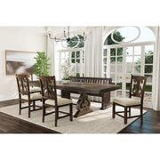 Stone Charcoal 6-Piece Dining Set - Ornate Home