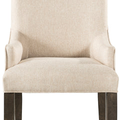 Stone Cream Parson Arm Chair (Set of 2) - Ornate Home