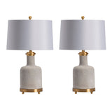 Stone Grey Table Lamp (Set of 2) - Ornate Home