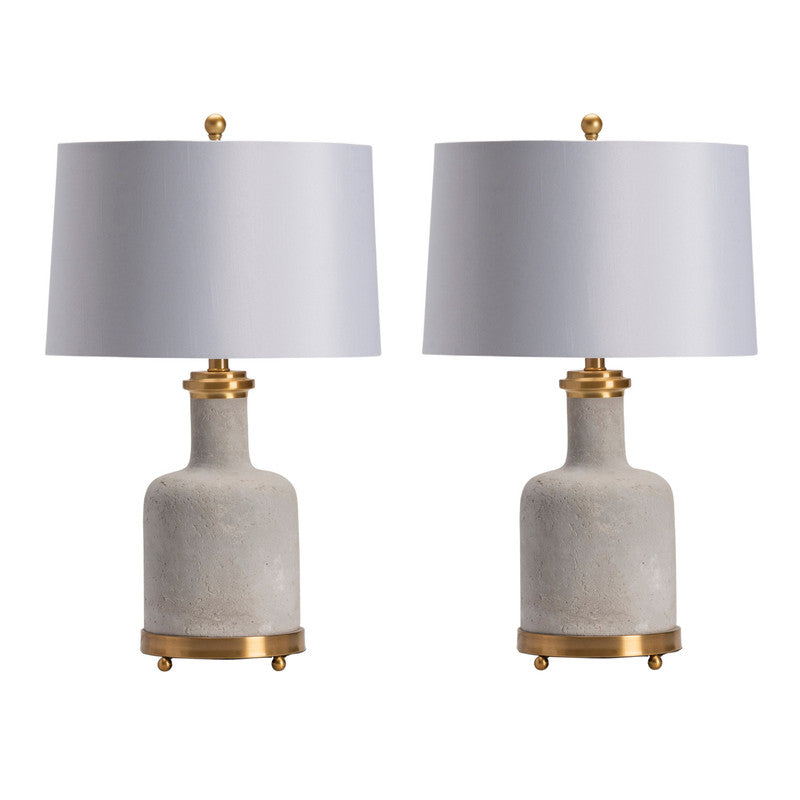 Stone Grey Table Lamp (Set of 2) - Ornate Home