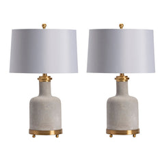Stone Grey Table Lamp (Set of 2) - Ornate Home