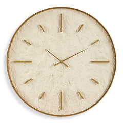 Stone Serenity Gold/White Wall Clock - Ornate Home