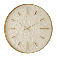 Stone Serenity Gold/White Wall Clock - Ornate Home