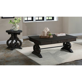 Stone Smokey Walnut 2-Piece Occasional Table Set - Ornate Home