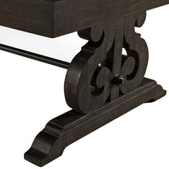 Stone Smokey Walnut Occasional Coffee Table with PU Base - Ornate Home