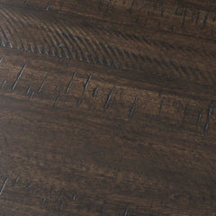 Stone Smokey Walnut Round Dining Table with PU Base - Ornate Home