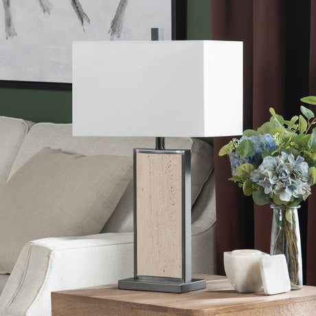 Stonehurst Beige/Bronze Table Lamp - Ornate Home