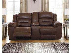 Stoneland Chocolate Power Reclining Loveseat w/ Console (Online Special Price) - Ornate Home