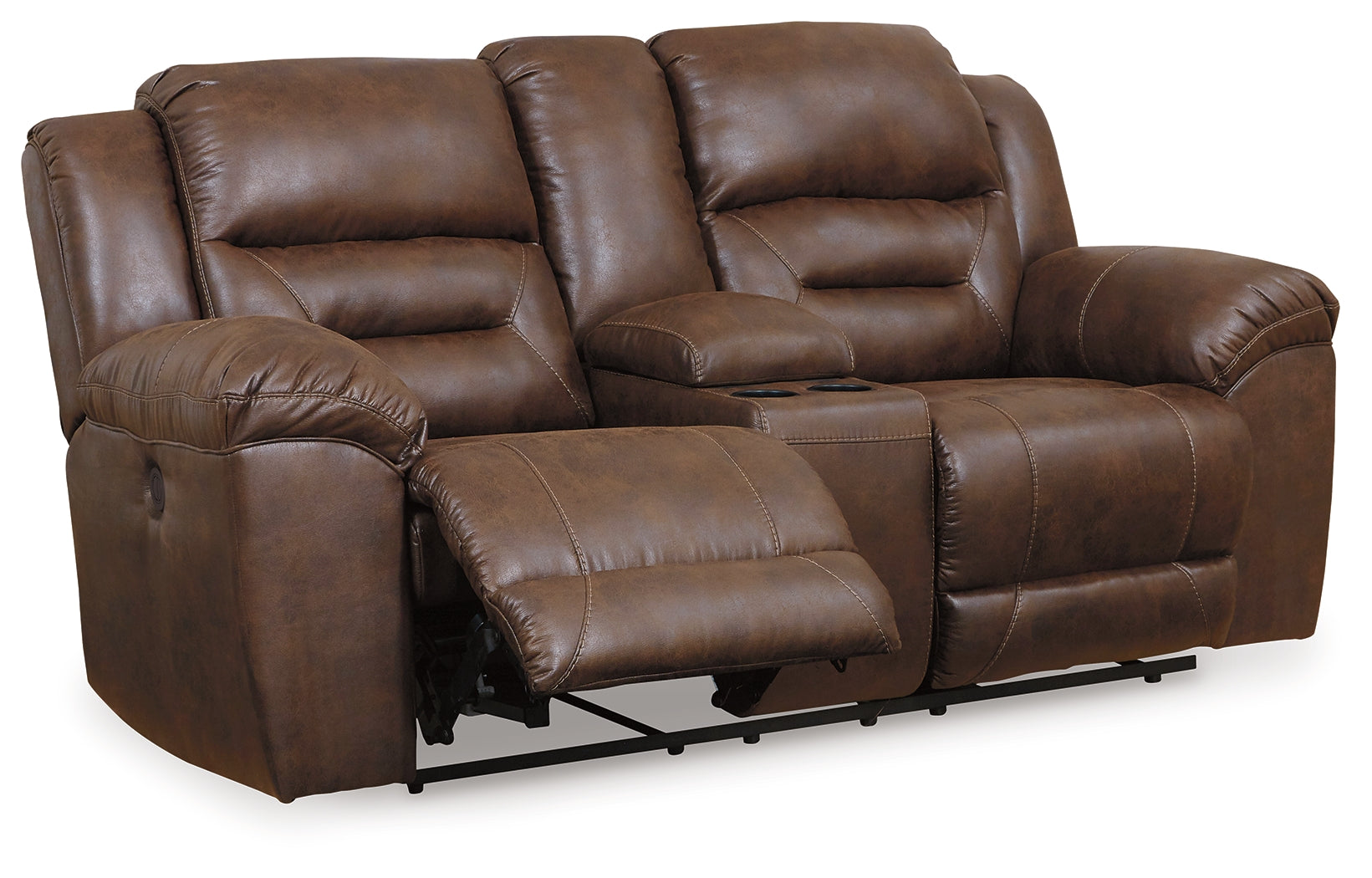 Stoneland Chocolate Power Reclining Loveseat w/ Console (Online Special Price) - Ornate Home