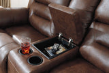 Stoneland Chocolate Power Reclining Loveseat w/ Console (Online Special Price) - Ornate Home