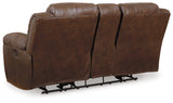 Stoneland Chocolate Power Reclining Loveseat w/ Console (Online Special Price) - Ornate Home