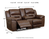 Stoneland Chocolate Power Reclining Loveseat w/ Console (Online Special Price) - Ornate Home
