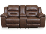 Stoneland Chocolate Power Reclining Loveseat w/ Console (Online Special Price) - Ornate Home