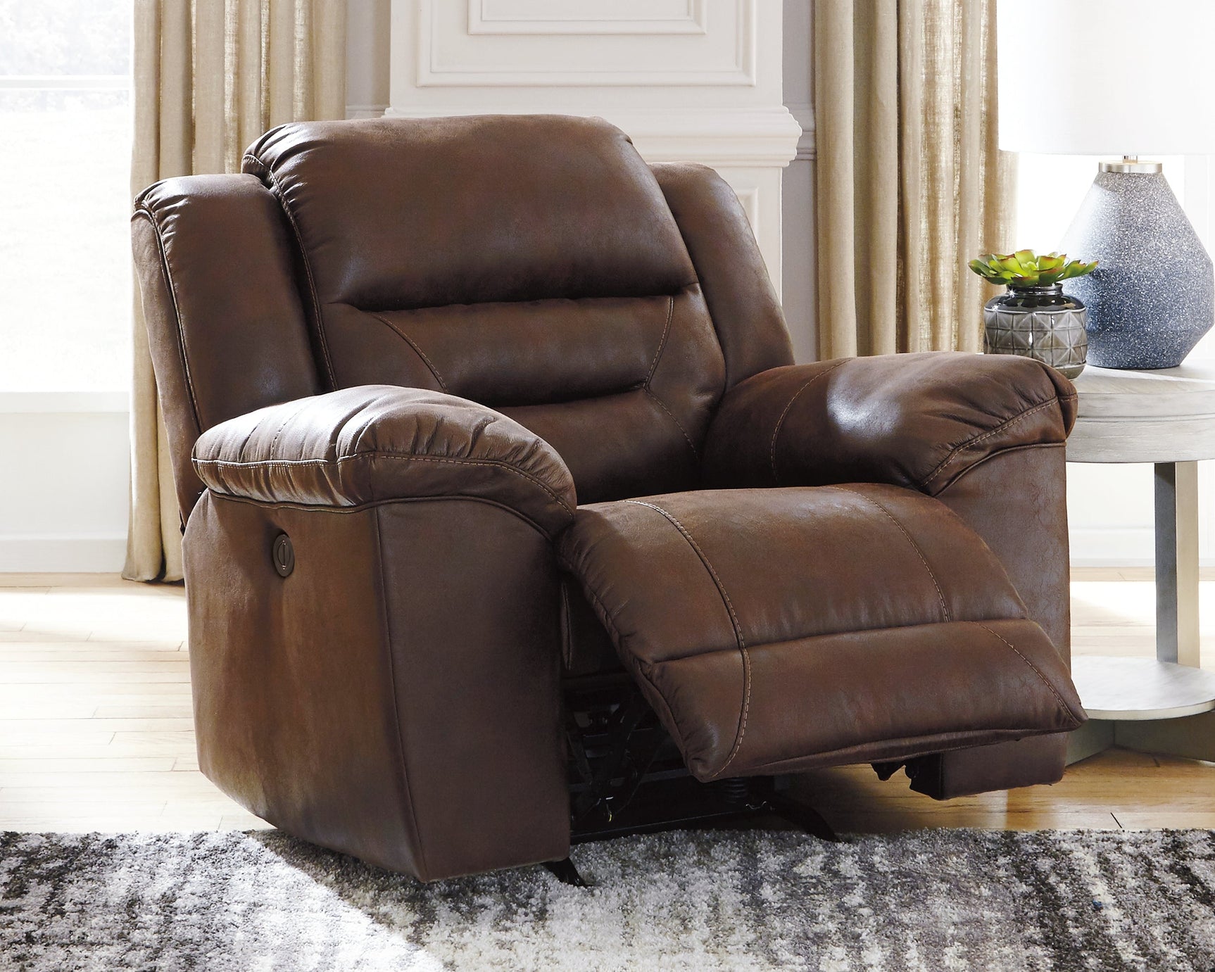 Stoneland Chocolate Power Rocker Recliner (Online Special Price) - Ornate Home