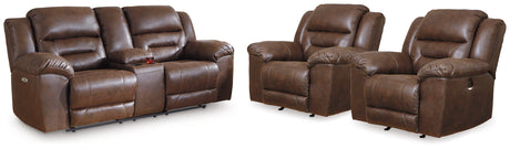 Stoneland Chocolate Reclining Living Room Set - Ornate Home