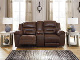 Stoneland Chocolate Reclining Loveseat w/ Console (Online Special Price) - Ornate Home