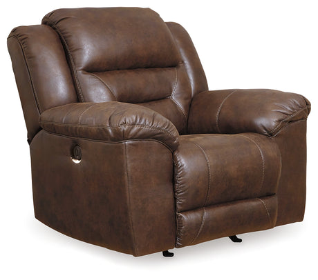 Stoneland Chocolate Reclining Sofa and 2 Power Recliners - Ornate Home