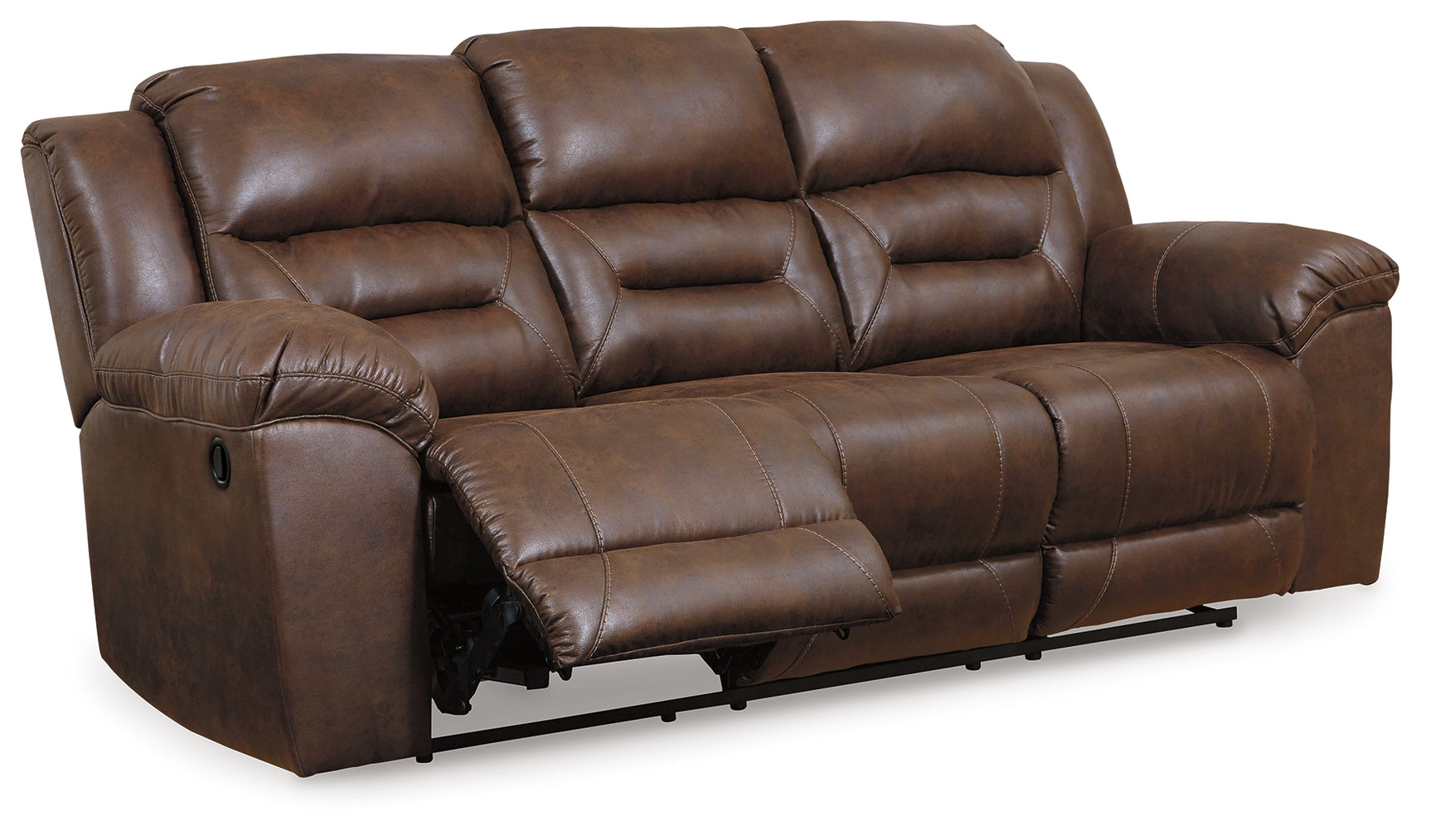 Stoneland Chocolate Reclining Sofa and 2 Power Recliners - Ornate Home