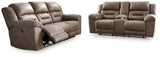 Stoneland Fossil Power Reclining Sofa and Loveseat - Ornate Home