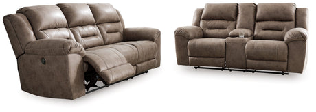 Stoneland Fossil Power Reclining Sofa and Loveseat - Ornate Home