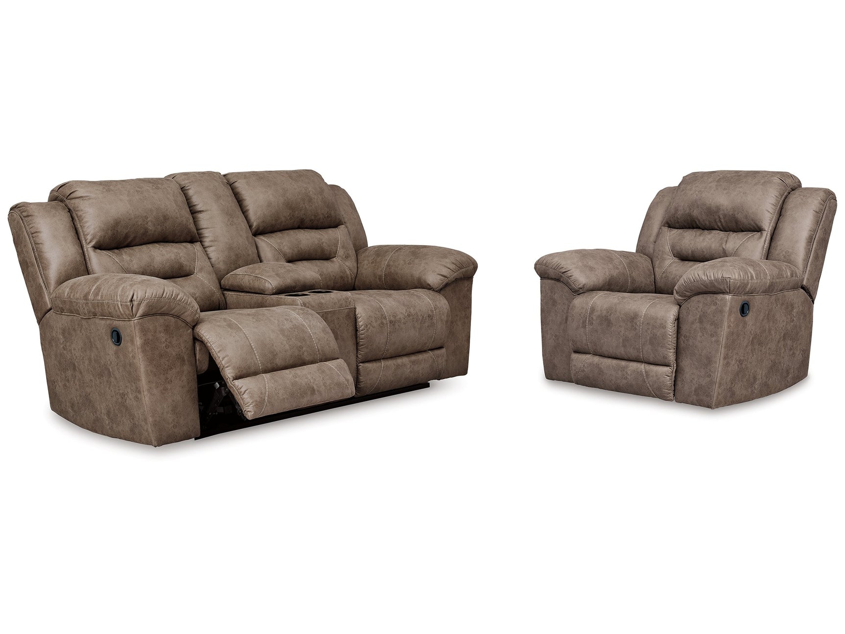 Stoneland Fossil Reclining Loveseat and Recliner (Online Special Price) - Ornate Home