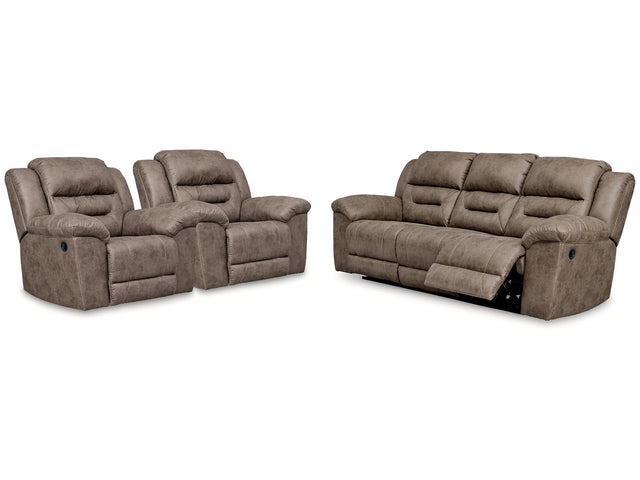 Stoneland Fossil Reclining Sofa & 2 Recliners - Ornate Home