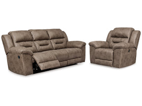 Stoneland Fossil Reclining Sofa & Power Recliner - Ornate Home