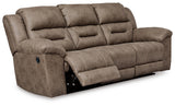 Stoneland Fossil Reclining Sofa and 2 Power Recliners - Ornate Home